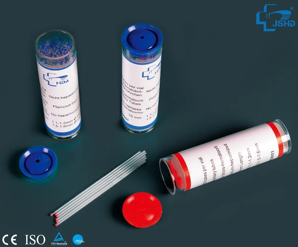 Одноразовые Стеклянные гепаринизированные Капиллярные Трубки