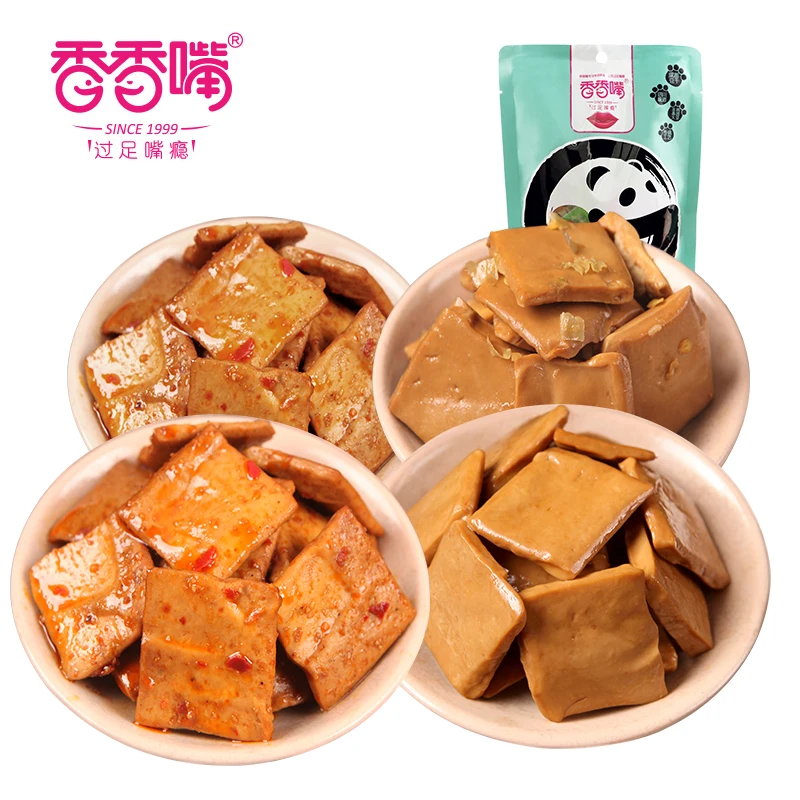Xiangxiangzui Дуган закуски продукты сушеные тофу китайский сыпучих продуктов сушеные тофу закуски 206 г 4 вкуса сушеные тофу