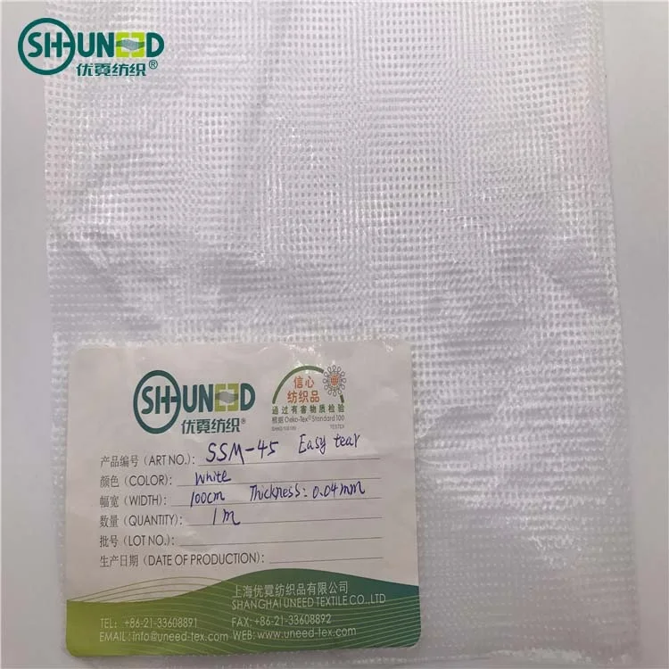 China wholesale eco-friendly LDPE easy hand tear away film embroidery plastic film for embroidery backing with cheap price