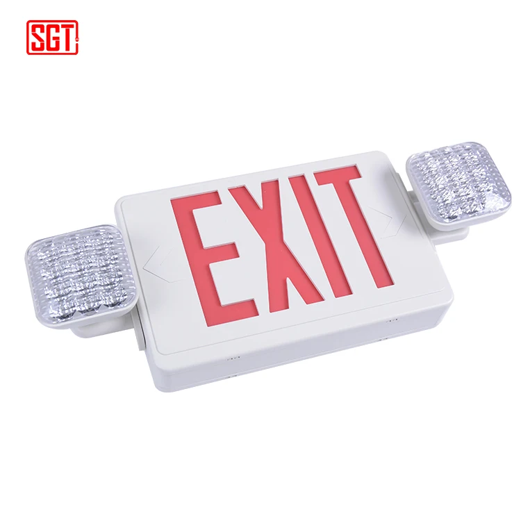 UL listed battery backup led exit sign with emergency light