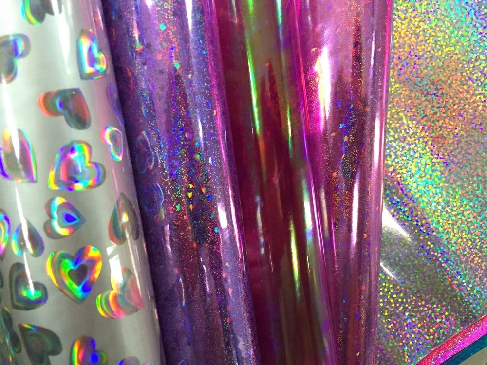2018 super colorful heat reflective metallic vinyl fabric pvc film