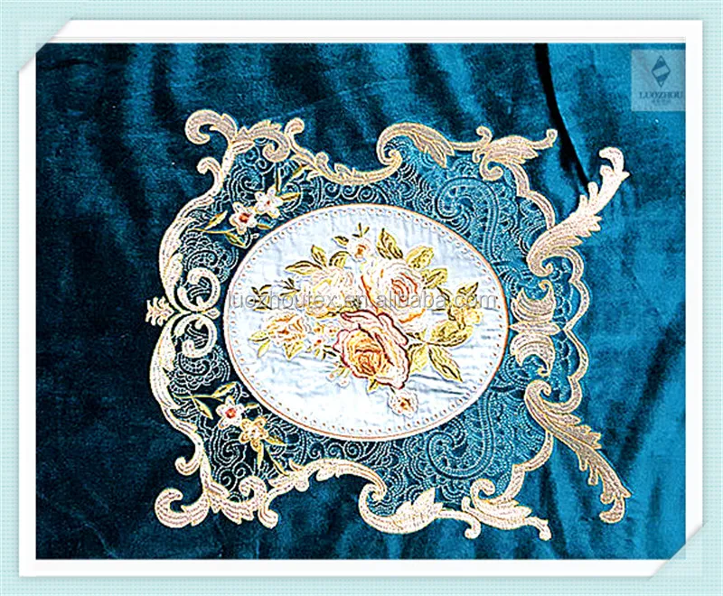 Дизайн на арабском рынке бархатная ткань с вышивкой для дивана