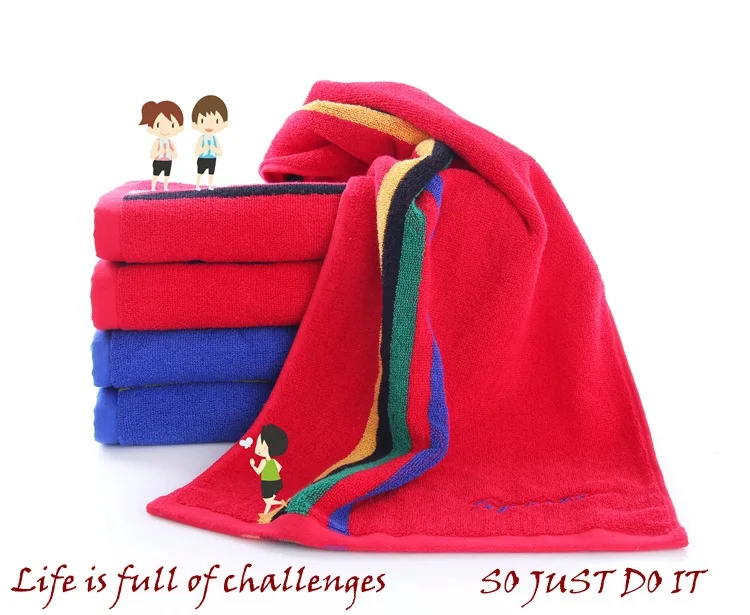 Good price best quality hot sales Custom Cotton Jacquard Sport gym towel with zipper pocket