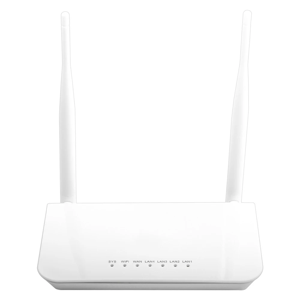 Домашнего использования белый 300 Мбит/с Wi-Fi маршрутизатор с 2 внешние антенны IEEE802.11n Wireless-N Router