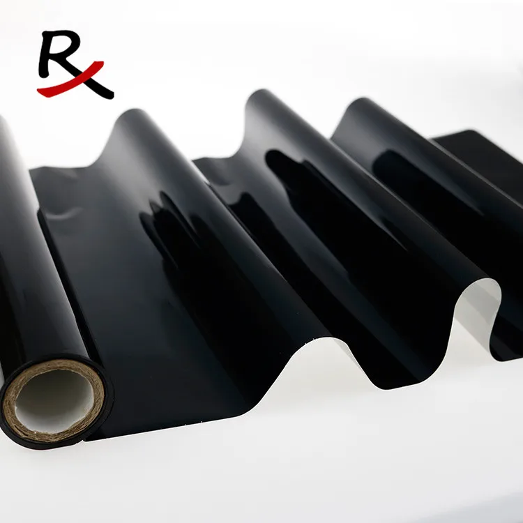 2017# faux leather matte black 16 micron hot stamping pet transfer pigment color foil roll