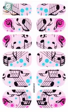 Y5203 Adhesive Nail Art Sticker Purple Zebra Design Nail Wraps Decals Manicure Glitter Decor Nail Polish