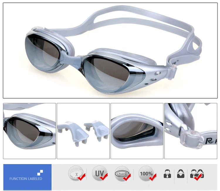 Очки для плавания Sinle для мужчин и женщин, профессиональные оптические очки для плавания, защита от запотевания, защита от близорукости, 150-900 градусов