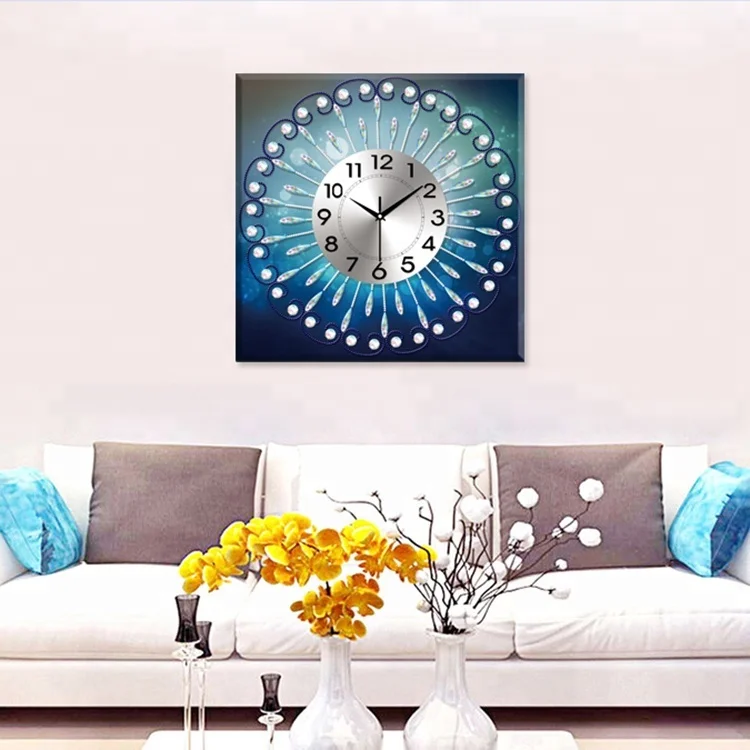 Most Popular Diamond Painting 50*50CM Resin Diamond Painting Clock Without Frame
