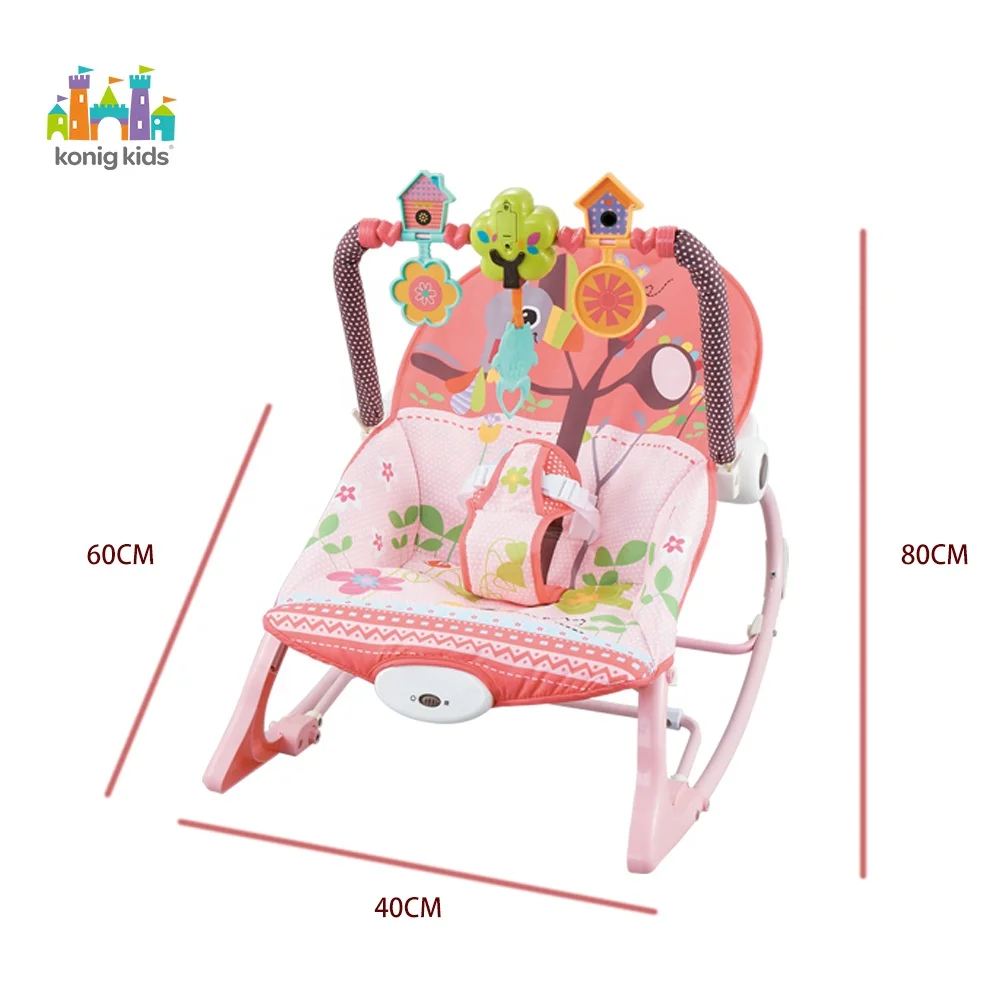 
Konig Kids Safety Rocker Chair Vibrator Musical Baby Bouncer For Infants 