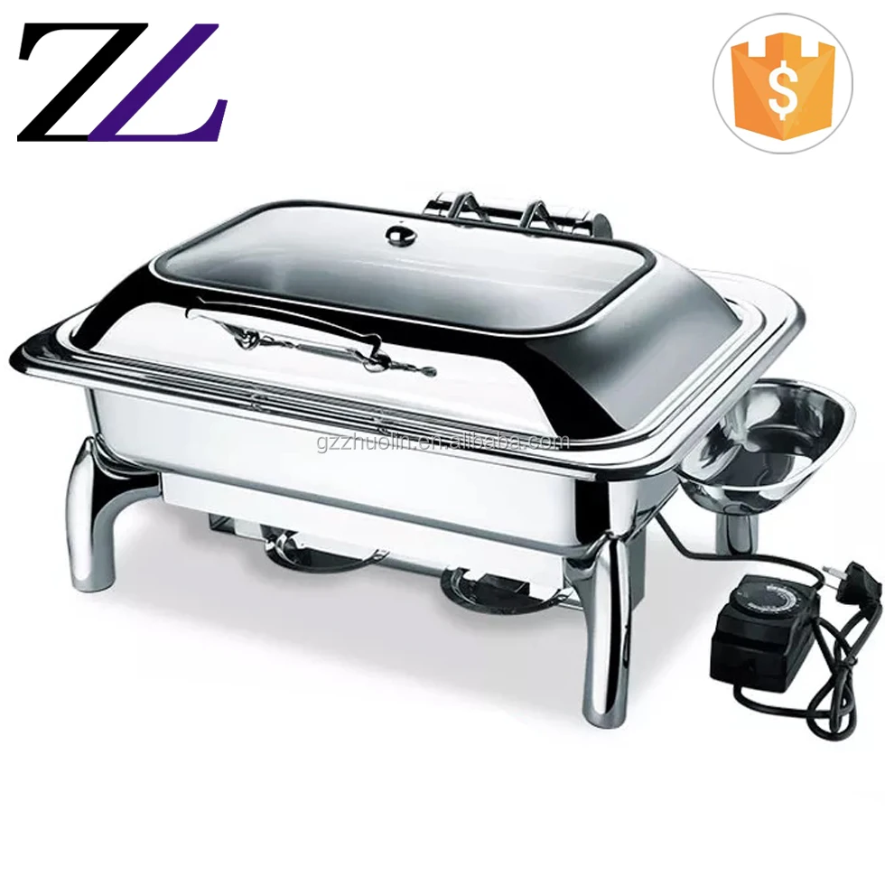 Оборудование для демонстрации буфета подогревающий поднос пищевых серверов стеклянная крышка электрический сервис подогреватель набор кейтеринга/буфетные