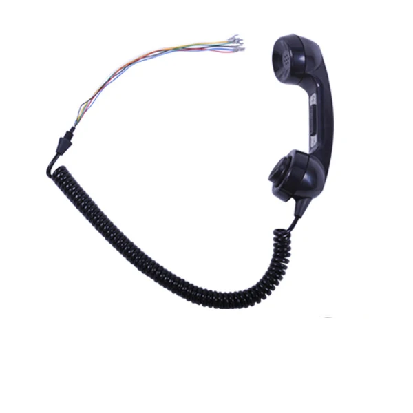 High quality plastic ptt push to talk noise cancelling telephone handle handset