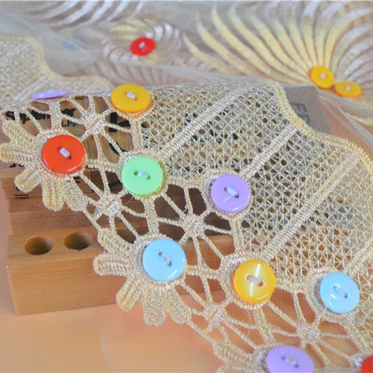 HLSD158 Swiss Quality Textile 100% polyester mesh sequin Embroidery Fabric With Beads for dress