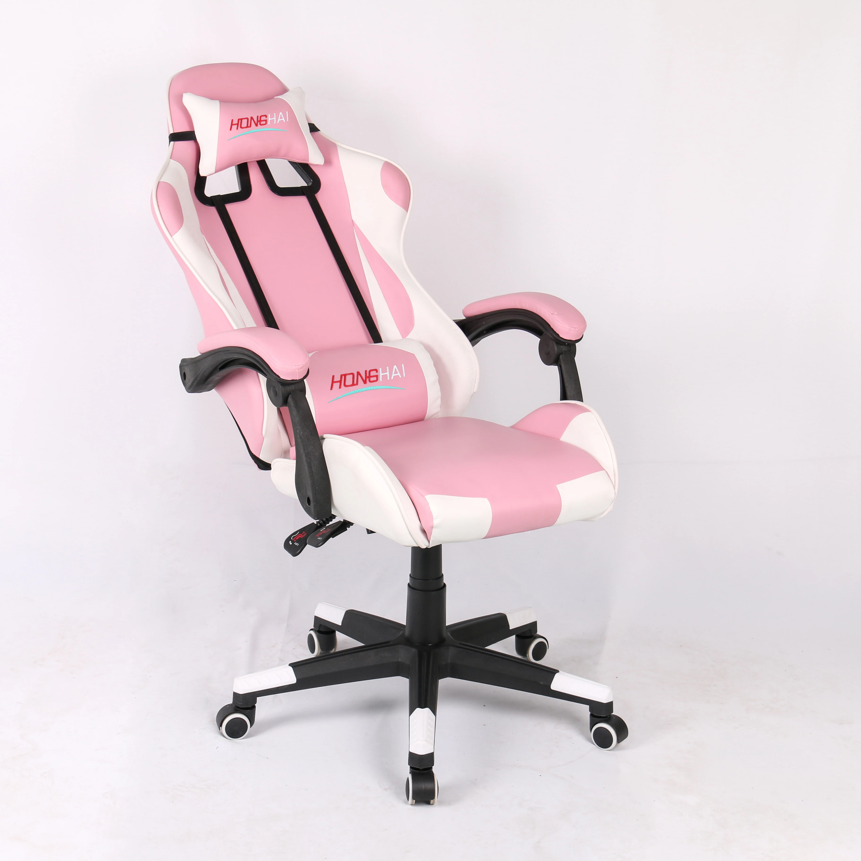 New High Back Racing Car Style Bucket Seat Office pink gaming chair