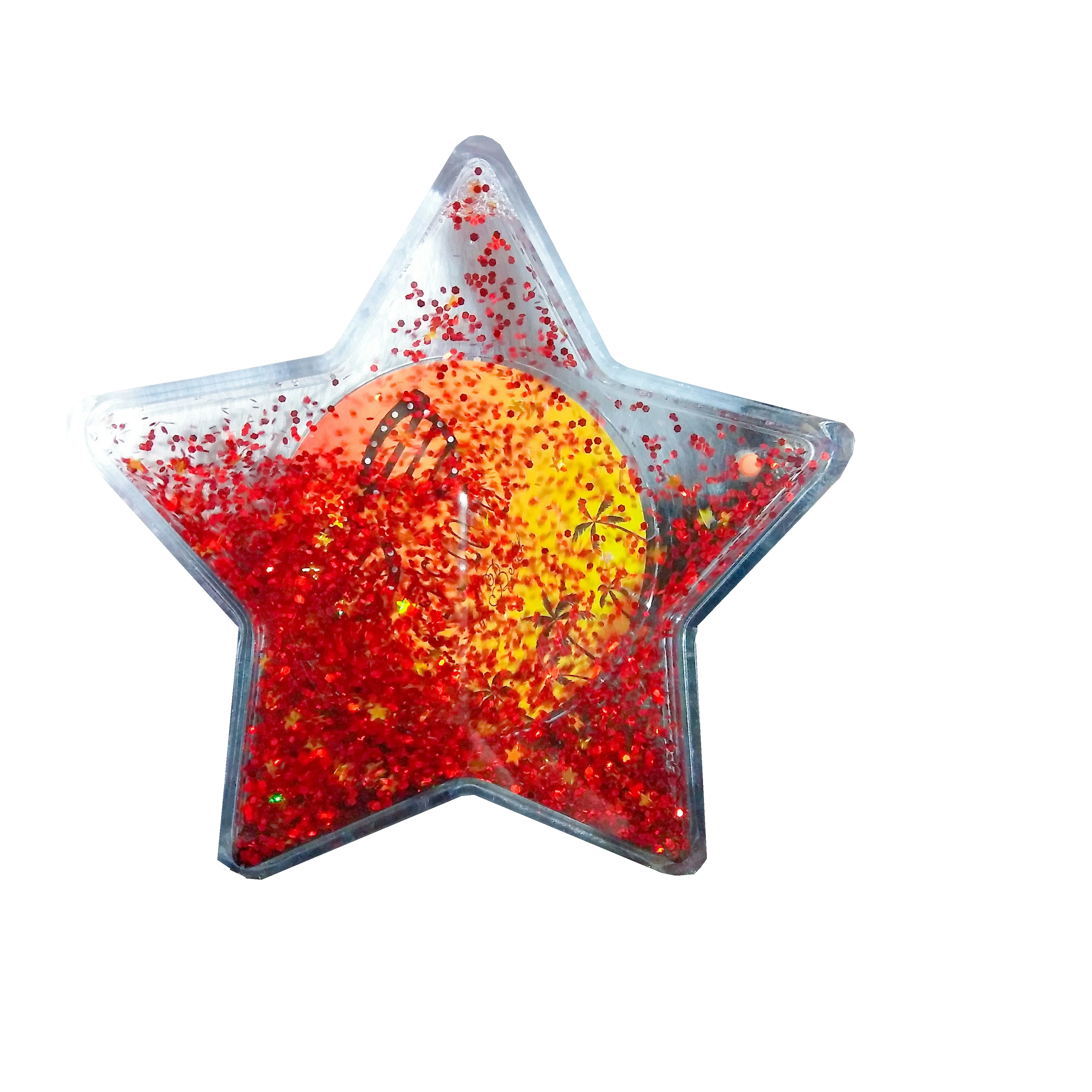 Egg Shape Photo Frame  Snowglobe Acrylic Photo Frame with Glitter