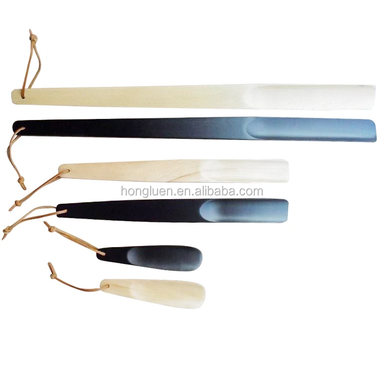
Bamboo Custom Durable Long Handled Natural Wooden Decorative Carry-On Shoe Horn 