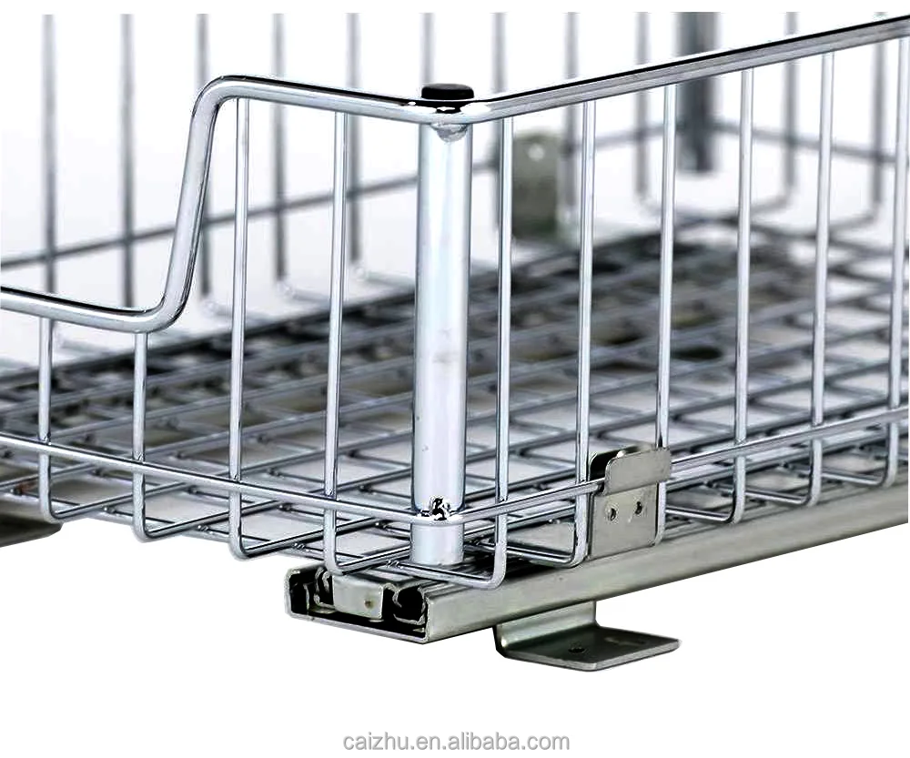 Kitchen Cabinet Undersink Sliding Pantry Drawer Basket Storage Organizer Shelf