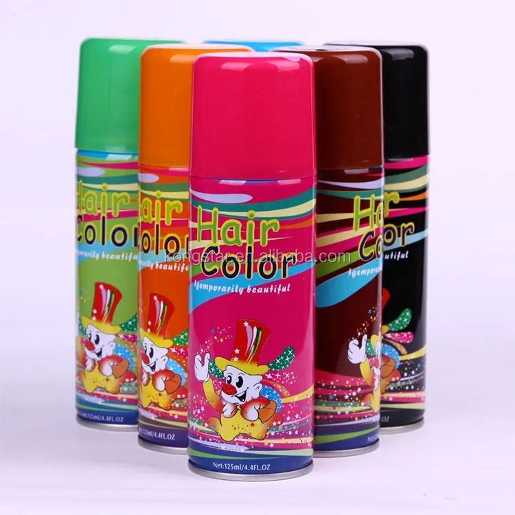 Instant neon color aerosol colorful hair spray