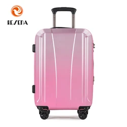 RESENA Wholesale 3PCS Wheels Rolling Cabin Aluminous Trolley Suitcase Travel ABS PC Luggage Set