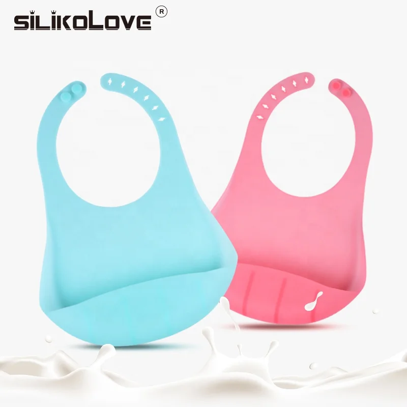 Adjustable waterproof silicone baby bibs feeding baby burp cloths kids boys girls aprons children eating lunch breastplate