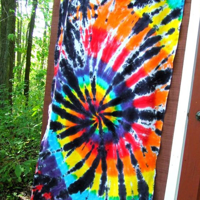 Tie-dye Beach Towel Woven Microfiber Fabric Square Adults Hand Towel Plain Dyed Sea Free Quick-dry,light Weight CN;JIA