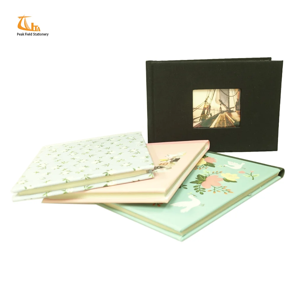 Faux leather embroidery wedding cover a4 size self adhesive sheets photo album