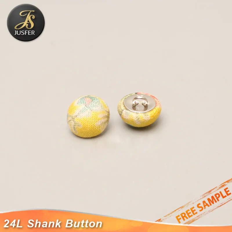 color fabric wire shank buttons with ball top