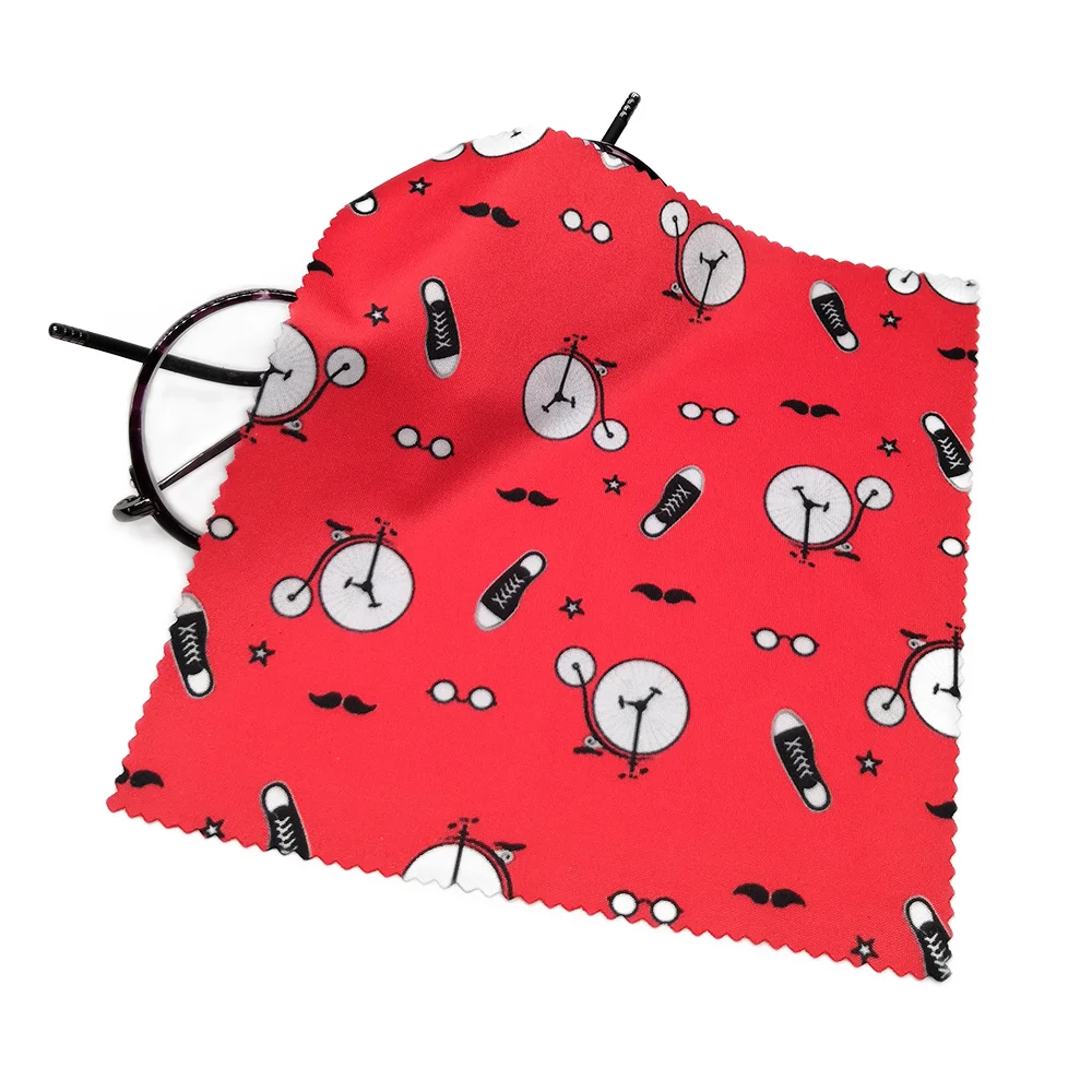 Мягкая ткань из микрофибры для чистки очков с цифровой печатью на заказ