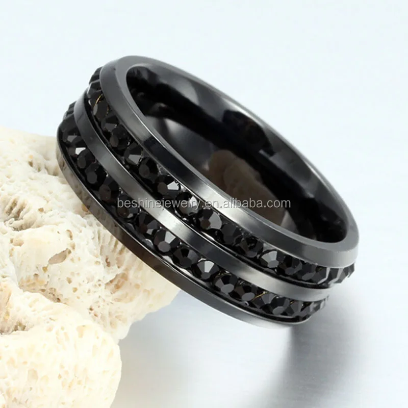 Unisex Fashion Jewellery Black Diamond Engagement ring meaning Sale