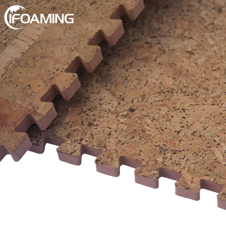 Soft Cork European Standard Eva Foam Wood Grain Floor Mats