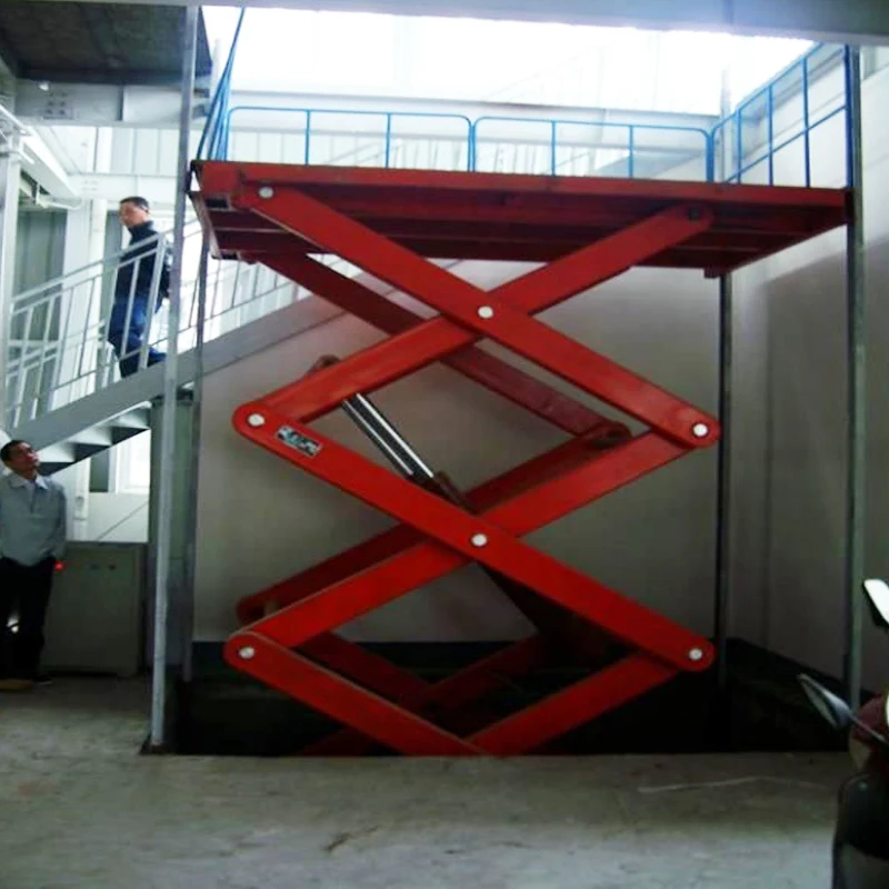 hydraulic cargo lift stationary scissor lift platform