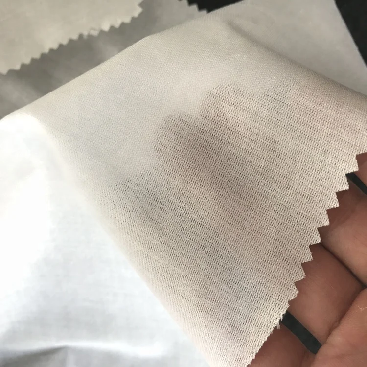 TC3044 soft hand-feeling shirt woven interlining polyester woven fabric with coating HDPE high temperature fusing collar linings