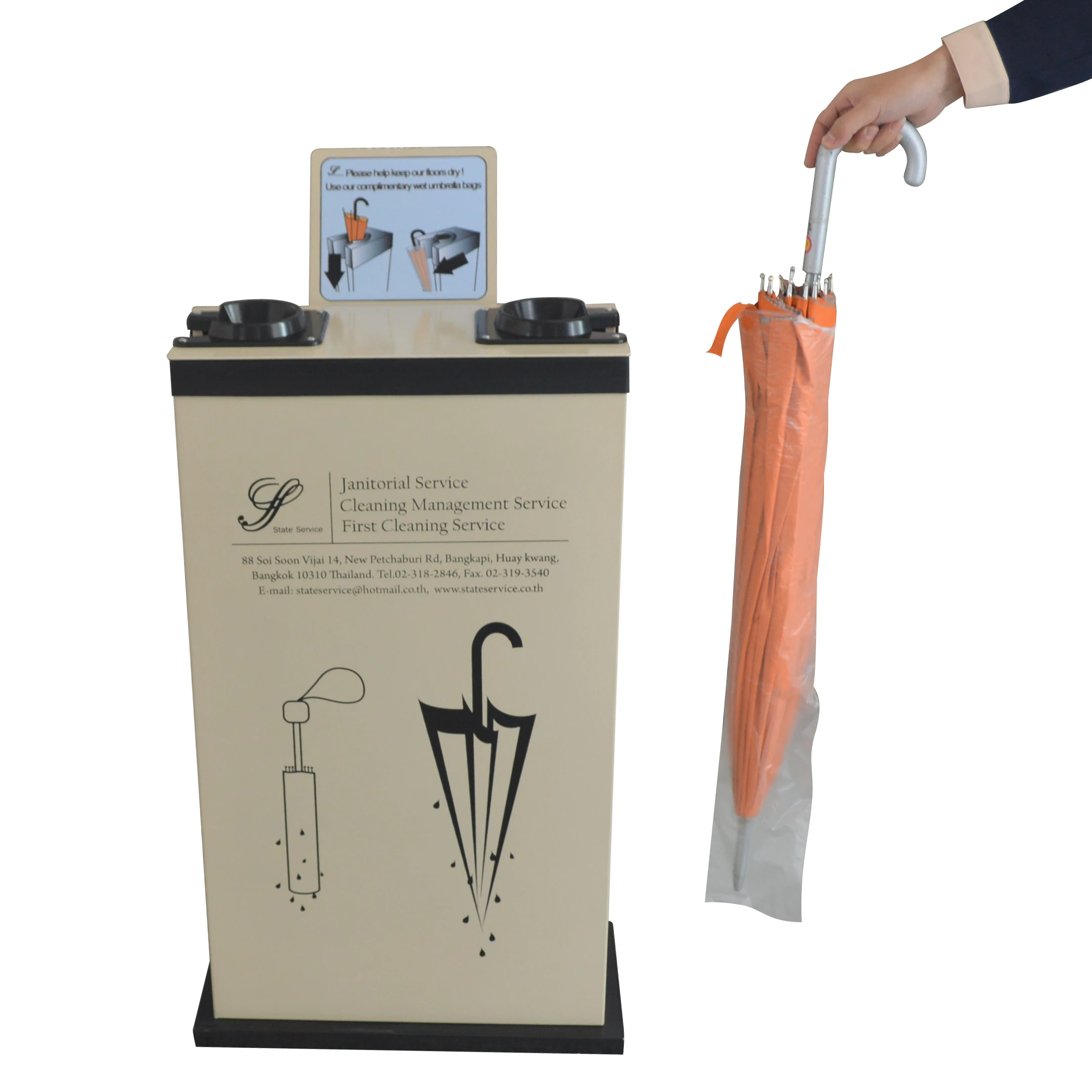 
New multifunctional double slot automatic wet umbrella bag dispenser 