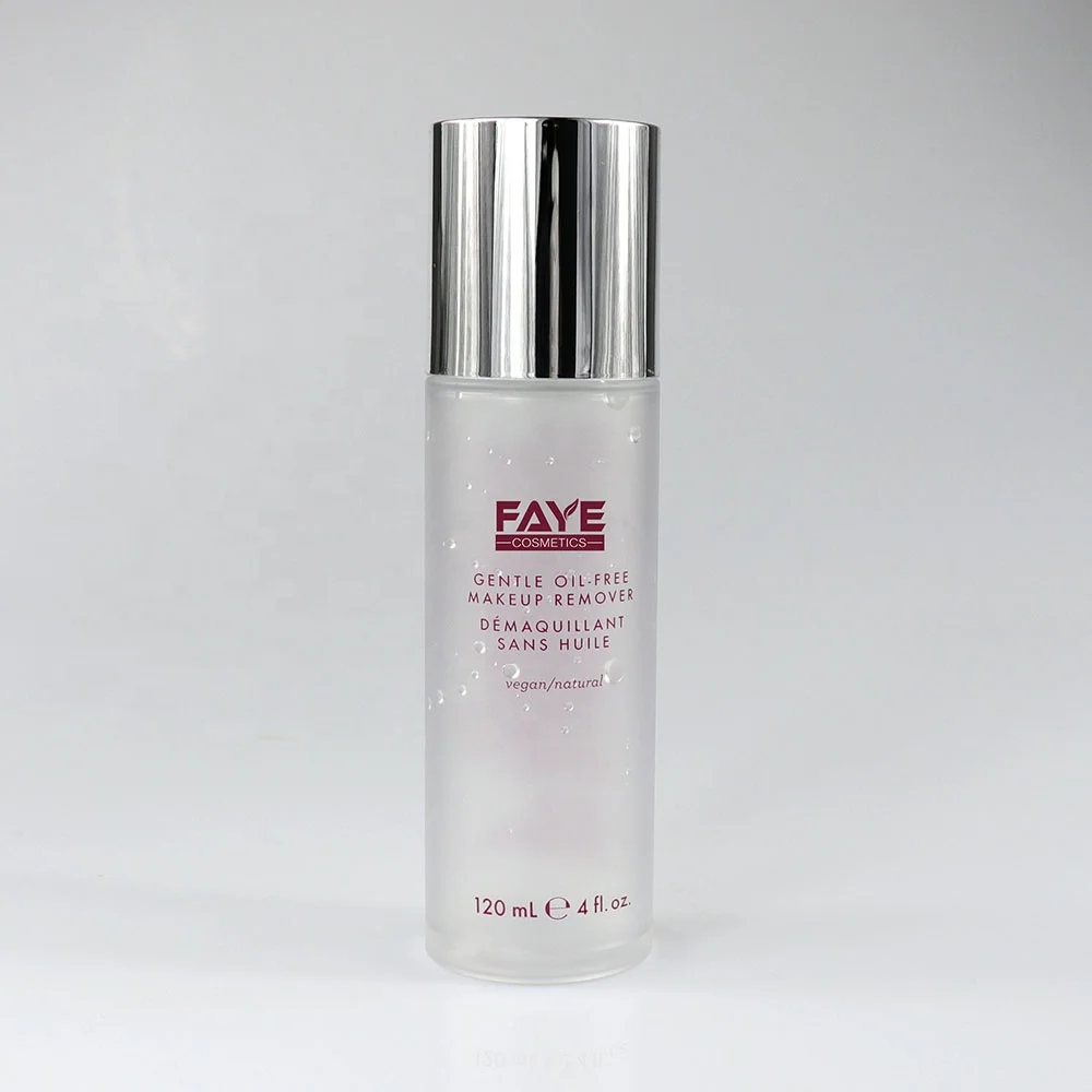 BPA Free 4 oz 120ml Frosted PET Cosmetic Bottle For Makeup Remover Gel With Screw Cap