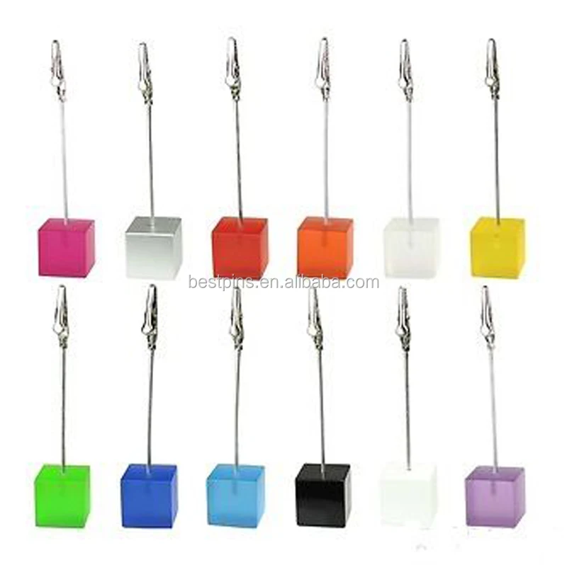 promotional acrylic place card holders- weddings. restaurants, cafes-table number name clip holders