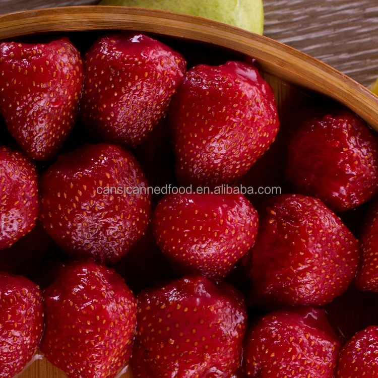 Canned Fruit Famous Brand Zhenxin Bulk Canned Strawberries in Syrup Canned Strawberry