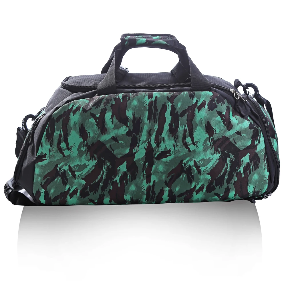 SG8011 3 way Unisex Young Fashion Camo Sports Gym Travel Duffle Bag with Shoe Compartment Custom logo