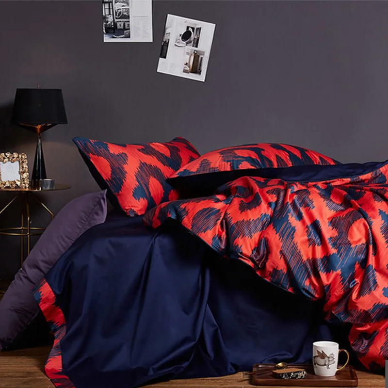 60S combed 100% egyptian cotton luxury home bedding sheet sets 3d digital printed