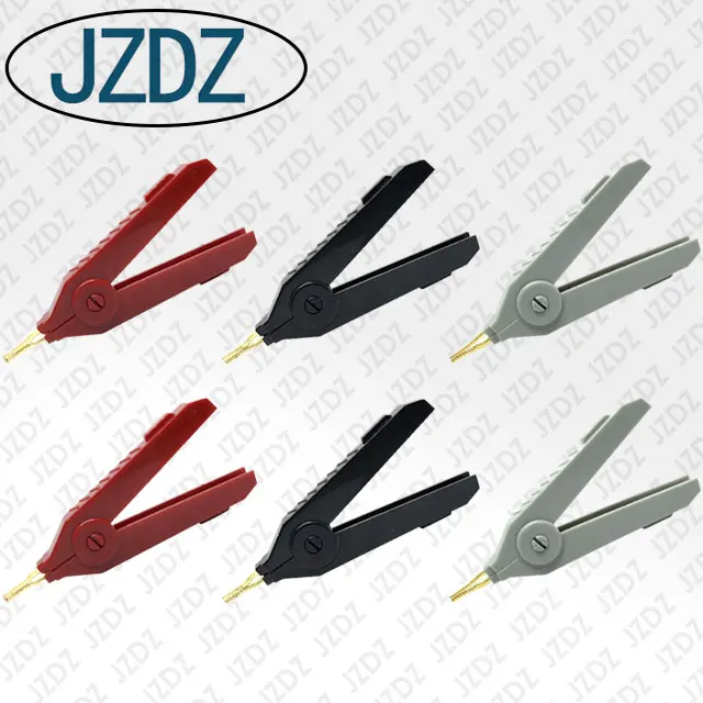 JZDZ J.60035 большой сварной крокодиловый зажим kelvin позолоченный крокодил