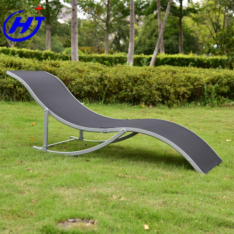
UKEA Waterproof Garden Recliner Sun Lounger Aluminum Wave Lounger 