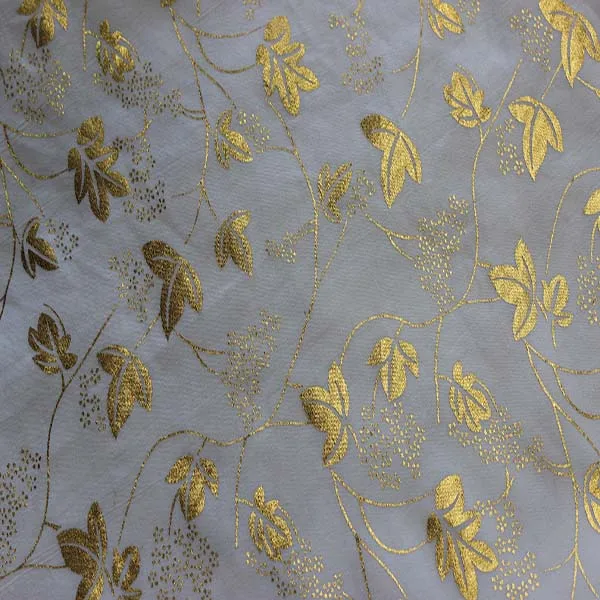 New 2018 gold foil print micro peach fabric for Africa market