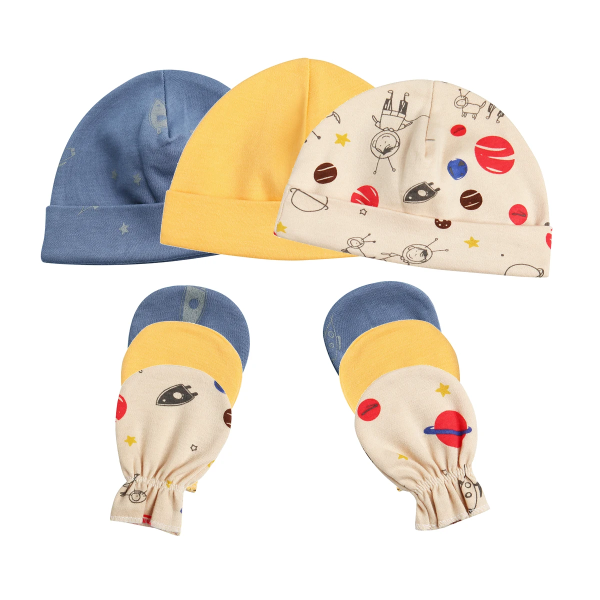 С защитой от царапин варежки и милые носки для новорожденных, одежда для маленьких девочек, красивая детская шапка