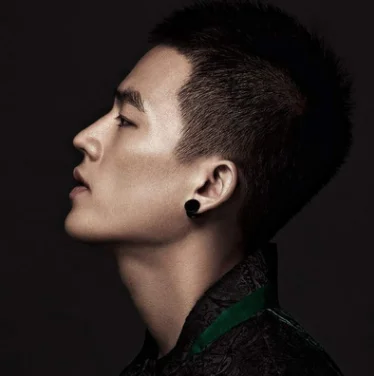 Round earrings double sides barbell ear stud men women fashion jewelry dumbbell earrings