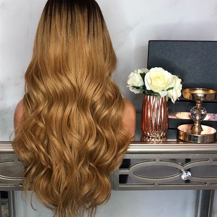 color large volume of chemical fiber front lace high quality synthetic Front lace wig