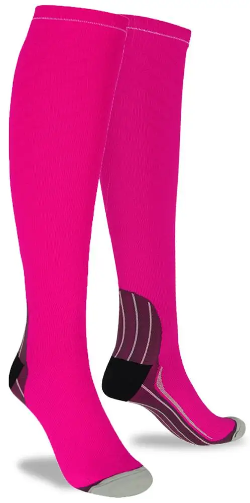 FL00-207 FELE High Quality Custom Nylon 20-30 Mmhg Women/Men Medical Graduated Performance Sports Running Compression Socks