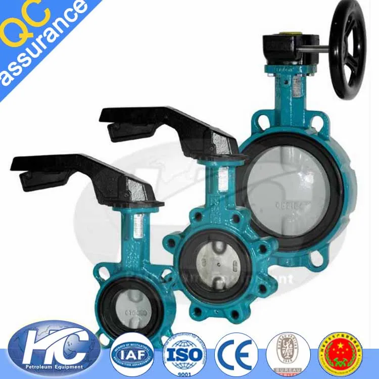 Factory price demco butterfly valve / double flange butterfly valve for sale