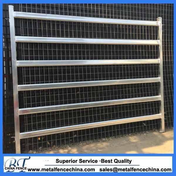 
Australia standard 6 Rail Steel Oval Rail Cattle Yard Fence Panels 