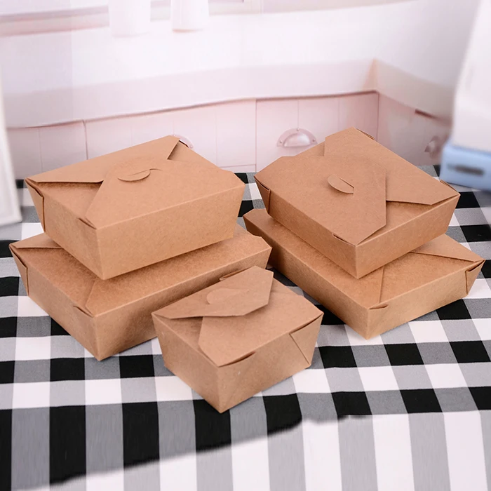 
Brown Kraft packaging food paper Box container for food 