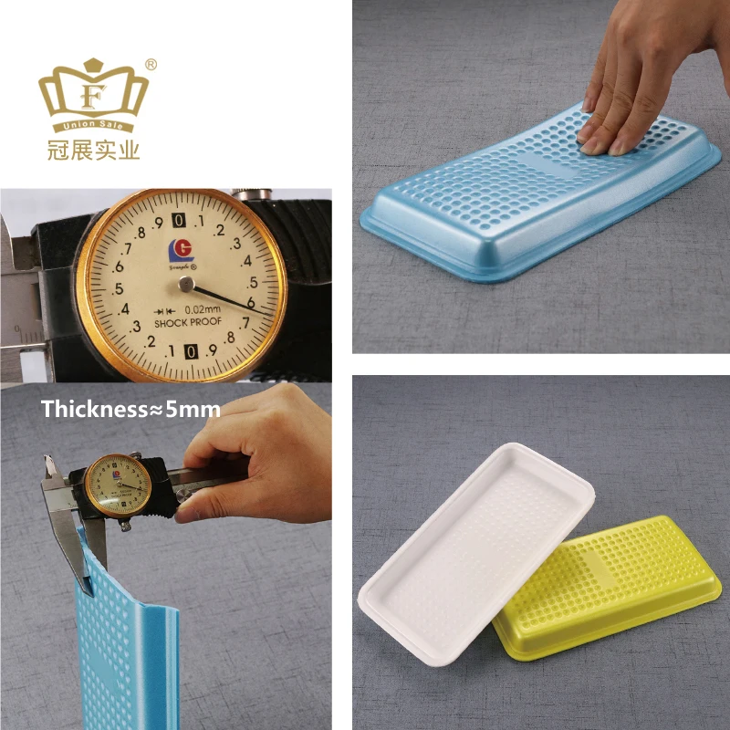 26*13,7*2,3 см одноразовый пенопластовый поднос, пенопластовая тарелка или столовая посуда для супермаркета, пакет для замороженного мяса, пищевая упаковка, многоцветная поддержка