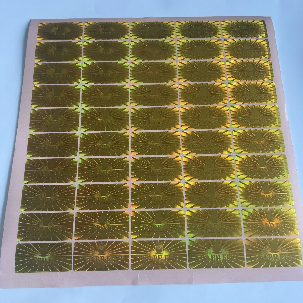 Free design! gold color 3D flashing hologram label hologram sticker with your logo