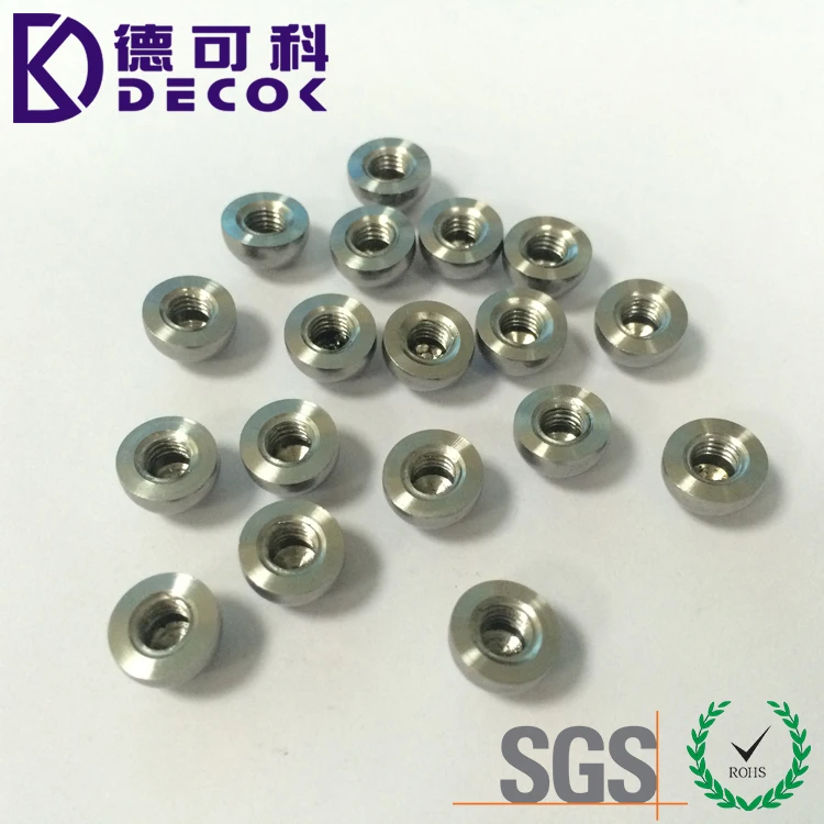 Твердый металлический полусферический резьбовой 16 мм из нержавеющей стали